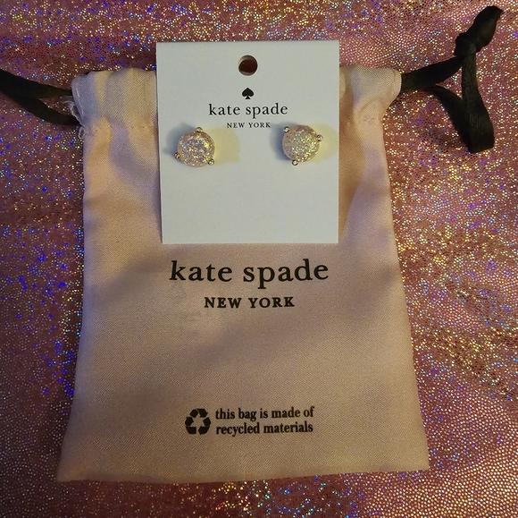 Kate Spade Opal Glitter stud earrings! Rise and Shine! - Picture 8 of 12